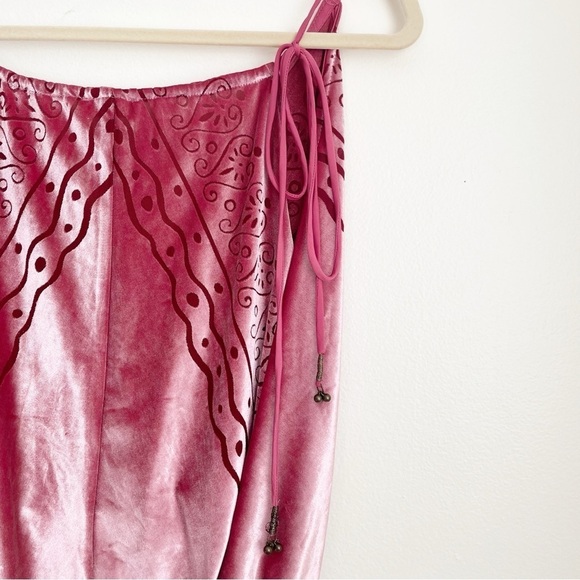 Free People Body Talk Velvet burnout Bodysuit fairy ethereal whimsigoth feminine - Picture 13 of 14